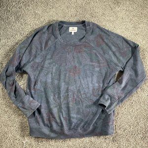 Sundry For Evereve Womens Long Sleeve Blue Floral Design Shirt Size 1